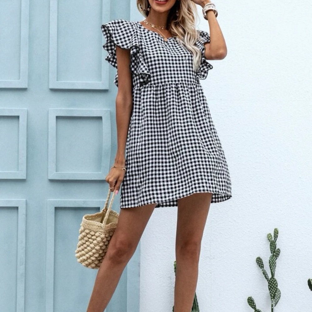 SHEIN Gingham Mini Dress